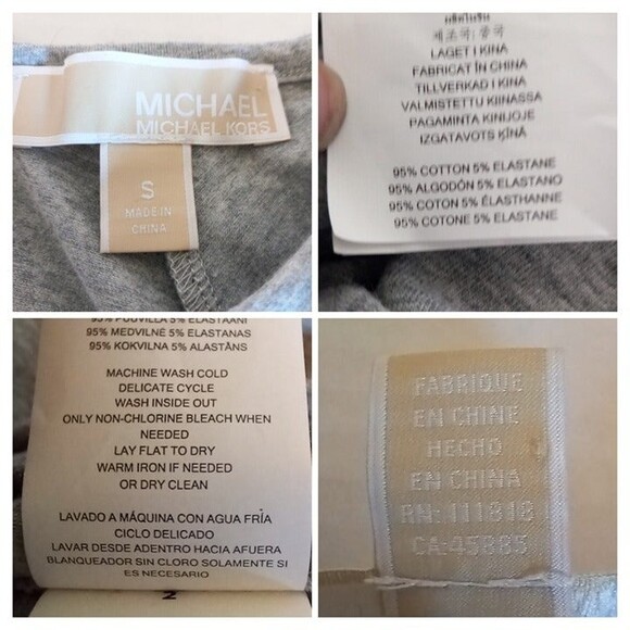 Michael Kors Small Fitted Shirt - Metal MK Logo Charm - Back Zipper Detail - Picture 6 of 6